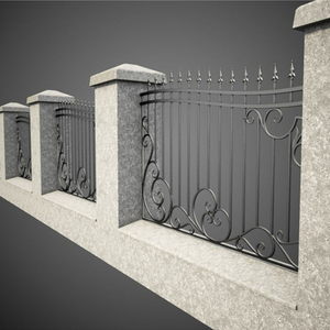 Clôture d'intimité extérieure avec construction en panneaux métalliques et design en fer forgé personnalisable pour les applications résidentielles ou agricoles - Product Image 4