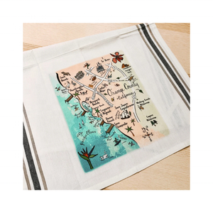 Ensemble de serviettes de cuisine de golf de qualité certifiée GOTS Cozy Veggies Imprimé Personnalisable Doux Lavable Fabriqué à partir de 100% Coton Brodé - Product Image 3