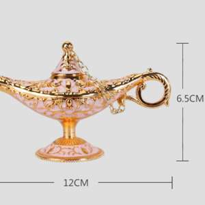 Retro <b>Arabic</b> Style Magic Genie Lamp Metal Crafts Home Decoration Wishing Lamp Coffee & <b>Tea</b> Gift - Product Image 4