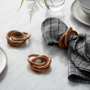 Affordable <b>Rustic</b>-style <b>Wooden</b> Napkin Rings for Everyday <b>Dining</b> and Charming <b>Table</b> Decor - Product Image 2