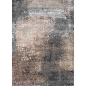 Alfombra Kavi Ivory Afterglow de Lana, Bambú y Seda, Anudada a Mano, Modelo Eskm-05 con Patrón Abstracto para Decoración de Sala de Estar, Rectangular, para Pasillo - Product Image 1