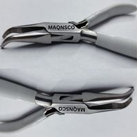 Nouvelles pinces à bec courbé de haute qualité, poignée lisse, poignée en mousse rose, pour la fabrication de bijoux