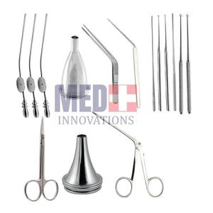 La base del instrumento quirúrgico Kit de herramientas de miringotomía de 28 piezas Retractor de acero inoxidable y fuente de alimentación manual - Product Image 5