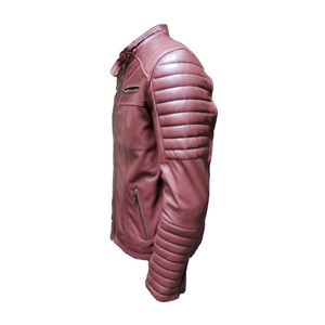 เสื้อแจ็คเก็ตหนังแฟชั่นผู้ชายเย็บทนทาน พร้อมโลโก้ด้านหน้า กันน้ำและเป็นมิตรกับสิ่งแวดล้อม สำหรับการใช้งานระยะยาวและลุคที่ทันสมัย - Product Image 2