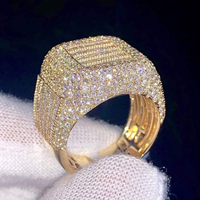 Anillos de Hip Hop Personalizados para Hombre con Diamantes Moissanite Baguette Completamente Engastados, VVS Reales, Disponibles a los Mejores Precios