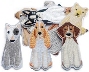 Parche de perro para planchar, 10 piezas, parches bordados cruzados, apliques de colores mezclados, parches cruzados para ropa, chaquetas, mochilas, pantalones vaqueros - Product Image 1