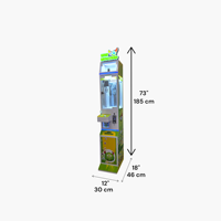 Nouvelle machine à griffes Mini Monsters avec construction en métal/acrylique/plastique, accepteur de pièces/billets, pour la distribution de jouets et de poupées
