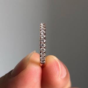 Igi แหวนเพชรสำหรับงานแต่งงานและงานหมั้น Ring14K ทำจากทองคำสำหรับห้องปฏิบัติการทรงกลม - Product Image 2