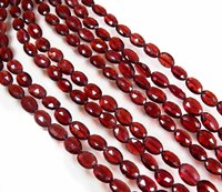 Perles de grenat naturel rouge du Mozambique de haute qualité Gems Valley, facettées, 6-10 mm, taille ovale, réfraction simple, pour la fabrication de bijoux