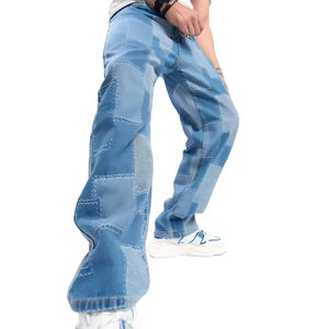 Jeans personnalisés à la mode de nouveaux pantalons en denim brodés bleus de rue décontractés extensibles de haute qualité pour hommes jeans - Product Image 1