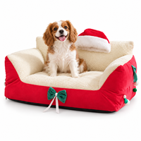 Lit pour chat en flanelle pelucheuse Yangyangpet, amovible, lavable, extra large, style nid carré, confortable pour l'hiver, maison pour animaux de compagnie