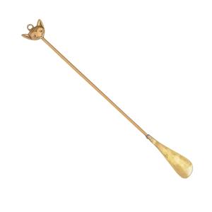 Elegante Soporte Decorativo con Diseño de Cara de Gato, Elaborado con Acabado Dorado, Ideal para Decoración del Hogar y Regalos, Hecho a Mano en India - Product Image 1