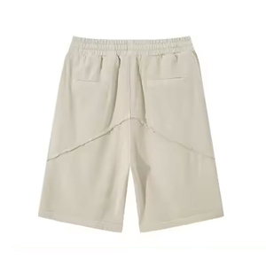 Pantalones cortos de chándal de algodón para hombre con logotipo personalizado desgastado 2024 pantalones cortos de secado rápido lavados con ácido con cordón personalizado para hombre - Product Image 5