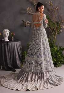 Pakistani Heavy Embellished <b>Lehenga</b> <b>Choli</b> <b>for</b> <b>Women</b> with Bridal Style Handcrafted Luxury Embroidery - Product Image 4