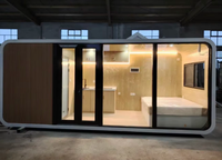 Cabine Apple préfabriquée extensible de 20 pieds avec mur en verre trempé, idéale pour les séjours de vacances de Noël en resort