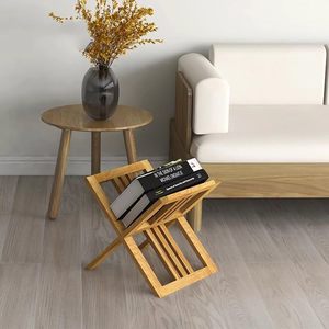 Porte-revues élégant en bois massif, porte-journaux de sol moderne pour l'organisation du bureau et du salon - Product Image 2