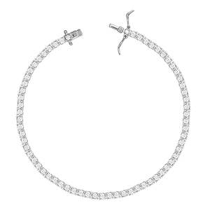 Pulseras Emerald Cut VVS Moissanite Diamond Solid 925 Sterling Silver Sparkling Iced Out Pulsera de tenis para mujer - Product Image 2
