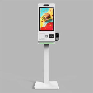 Terminal de commande et de paiement en libre-service avec écran tactile de 18,5 pouces, lecteur de code QR, lecteur de carte NFC et caméra frontale pour les commerces de détail rapides - Product Image 1