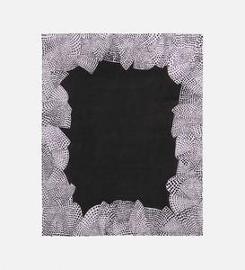 Tapis en laine touffeté à la main, bordure géométrique moderne, design ovale unique, adapté aux animaux de compagnie, antidérapant pour la décoration de pique-nique à la maison, vente en gros - Product Image 6