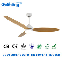 Ventilateur de plafond LED 52 pouces avec lumière et télécommande, moteur DC silencieux à profil bas, ventilateur de plafond moderne pour chambre à coucher et salon