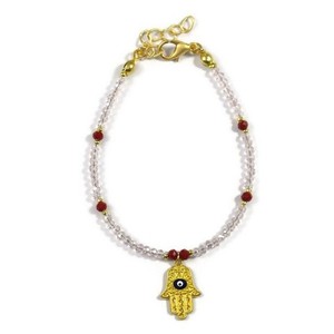 Hamsa mắt ác đính cườm Vòng đeo tay (vòng đeo tay thời trang), màu xanh, đỏ, hồng, xanh lá cây, đồ trang sức thời trang, có thể điều chỉnh, bàn tay của Fatima - Product Image 5