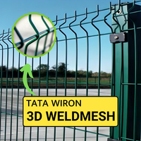 Clôture en métal 3D Sécurité Extérieur Autoroute Maison Jardin Ferme Revêtement PVC Acier galvanisé Soudé Maille de fil incurvée Panneaux de clôture 3D