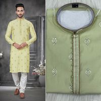 Dernière Collection Belle Tendance Tenue Meilleur Pyjama Kurta En Soie De Coton Lourd Avec Broderie Lourde Travail Achats En Ligne Inde