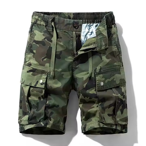 Short de sport cargo multi-poches à séchage rapide pour hommes, jeans d'été en coton respirant, vêtements de mode d'extérieur OEM - Product Image 3
