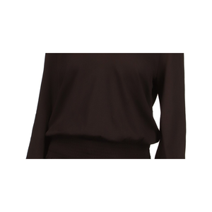 Top Nero XL da Donna Michael Kors con Colletto Arricciato e Fiocco, Abbigliamento Casual in Maglia Intrecciata, Vestibilità Slim, Dettagli Smock - Product Image 3