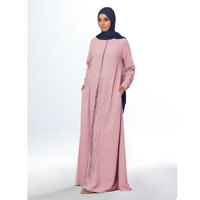 Blouse longue islamique simple et modeste en tissu Oxford respirant et écologique, personnalisable, brodée, pour femmes musulmanes - Vente en gros