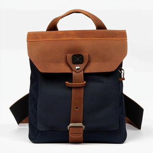 Vente en gros d'usine sac à dos d'affaires en cuir de grande capacité pour hommes sac à dos pour ordinateur portable en cuir de vachette véritable transfrontalier étanche - Product Image 1