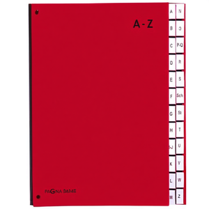 PAGNA Red Laminated Cardboard/Paper Desk Organizer with 24 Compartments for DIN A4 A-Z for Desktop & <b>Drawer</b> Organization - Product Image 2