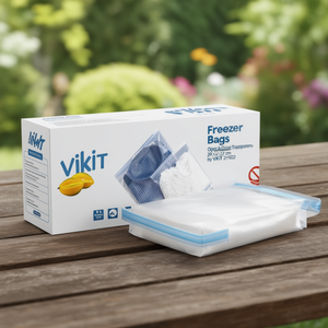 ถุงแช่แข็ง 9 แพ็ค 29 X 37 ซม. เปิด-ปิดได้ โปร่งใส โดย VIKIT 2111022 - Product Image 3
