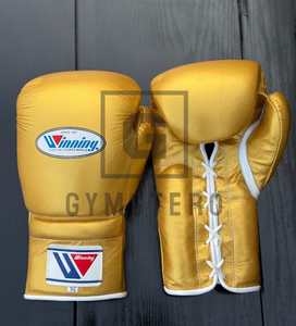 Gants de boxe en cuir à lacets authentiques, neufs, de marque Winning, professionnels, avec poignées respirantes, design respirant, sangle de poignet réglable, haute qualité - Product Image 1