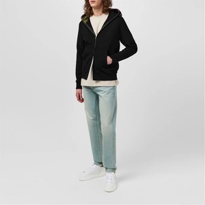 เสื้อฮู้ดมีซิปปรับแต่งได้สำหรับผู้ชายผ้าฝ้าย100% ปรับแต่งได้ฤดูหนาวผ้าฟลีซสีพื้นผ้าหนาอบอุ่น - Product Image 4