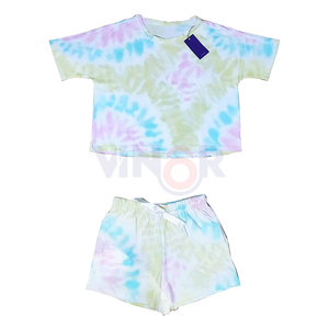 Elegante y cómodo conjunto doble de algodón para mujer, manga corta, patrón sólido, Tops, pantalones cortos, camiseta personalizada, conjunto corto, conjunto doble para mujer - Product Image 5