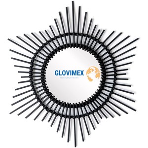 Haute qualité bambou rotin petit miroir de salle de bain rond taille et couleur personnalisables bohème décor à la maison Style de luxe - Product Image 1