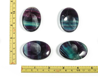 Meilleure Qualité, Vente Chaude : Pierre d'Anxiété en Fluorite Naturelle Polie, Forme de Pouce, Arc-en-ciel, Thème Amour, Guérison Spirituelle, Cadeau en Cristal