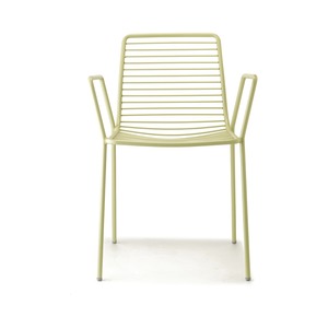 <b>Stackable</b> Outdoor Armchair Galvanized Painted Steel Frame with Optional Cotton Cushion for Restaurant Cafe Hotel Terrace - Product Image 5