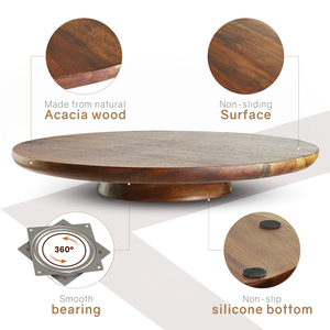 Acacia Gỗ Bánh Đứng Xoay Mộc Mạc Bánh Đứng Bàn Xoay 13 ''Sản Phẩm Tốt Nhất Chất Lượng Cao Made In Việt Nam - Product Image 5