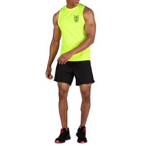 Camiseta sin mangas transpirable para hombre con diseño de logotipo personalizado para venta en línea al por mayor, ropa deportiva de color sólido para hombre. - Product Image 6