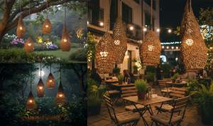 Lámpara de KENYA, Artesanía en Pasto Marino - Product Image 6