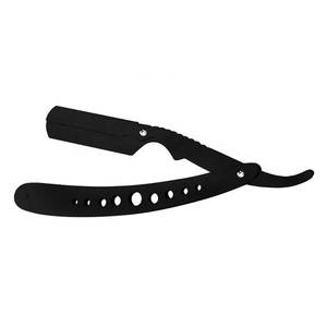 Rasoir droit unique pour hommes outil de rasage jetable en laiton de sécurité en acier inoxydable noir pour les zones des aisselles du corps du bikini - Product Image 3