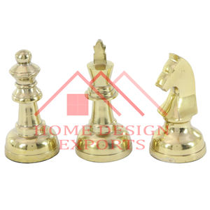 Sculpture d'échecs en Aluminium pour décoration de Table, Sculpture d'échecs en métal de Style moderne pour salon, Sculpture d'échecs décorative - Product Image 6