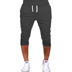 Short de sport en coton pour hommes, léger, taille élastique, taille moyenne, droit, décontracté, avec logo personnalisé OEM - Product Image 3