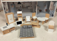 Jeu de rôle éducatif DIY pour filles, grande maison de poupée en bois avec accessoires et meubles