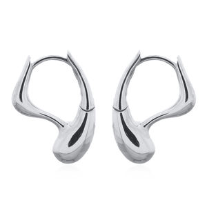Boucles d'oreilles créoles goutte d'eau en argent 925 Design asymétrique artistique avec style classique pour les occasions de fête Idée cadeau en gros - Product Image 1