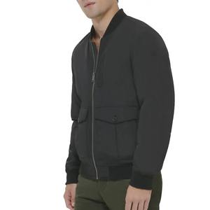 Chaqueta Bomber Larga y Delgada para Hombre, Estilo Urbano, Impermeable, con Cuello Alto, Logotipo Frontal, Venta al por Mayor, Alta Calidad, OEM - Product Image 4