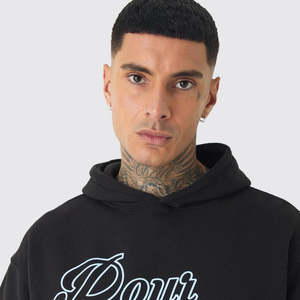 Fabricante de ropa personalizada unisex para chándal con estampado Puff conjunto de Jogger de fitness de talla grande sudaderas con capucha de invierno pantalones de chándal logotipo personalizado - Product Image 3