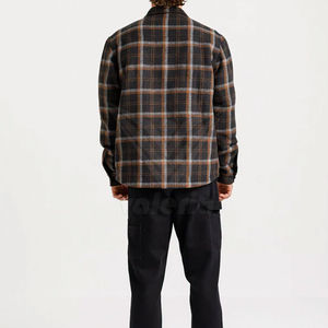 เสื้อเชิ้ตผ้าฟลานเนลลายตารางสำหรับขี่มอเตอร์ไซค์ คุณภาพสูงสุด ผลิตตามสั่ง ผ้าฝ้าย % ระบายอากาศได้ดี ทรงปกติ แขนยาว สำหรับผู้ชาย - Product Image 3